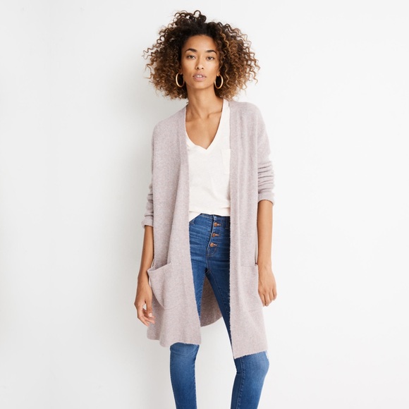 madewell  kent open front cardigan in coziest yarn - Picture 3 of 13